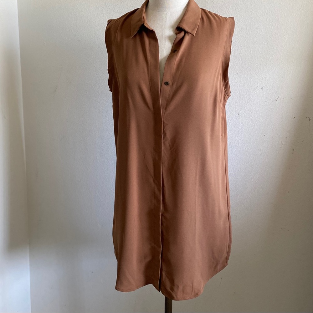 Forever 21 Tank Top Button Up Blouse